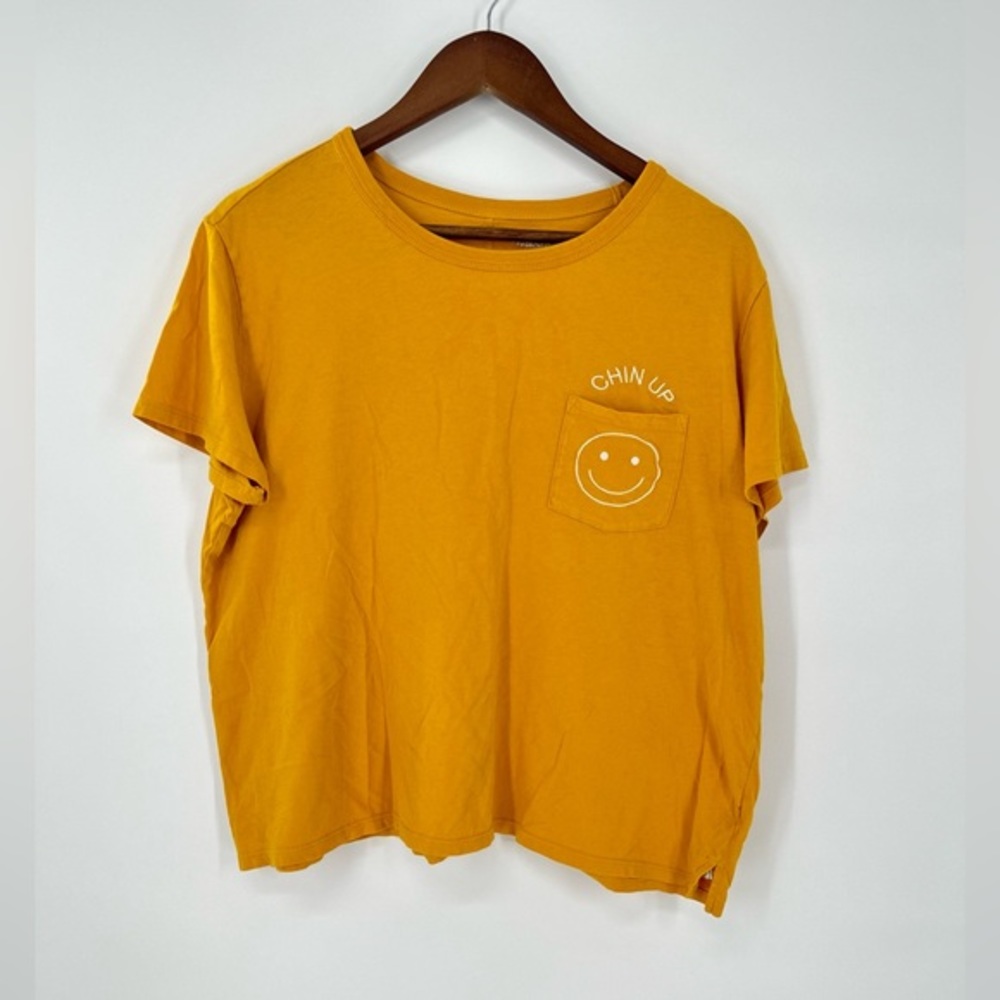 Happy face mustard yellow crop top, Old Navy‎ size large previously loved.